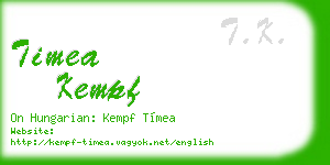 timea kempf business card