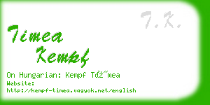 timea kempf business card